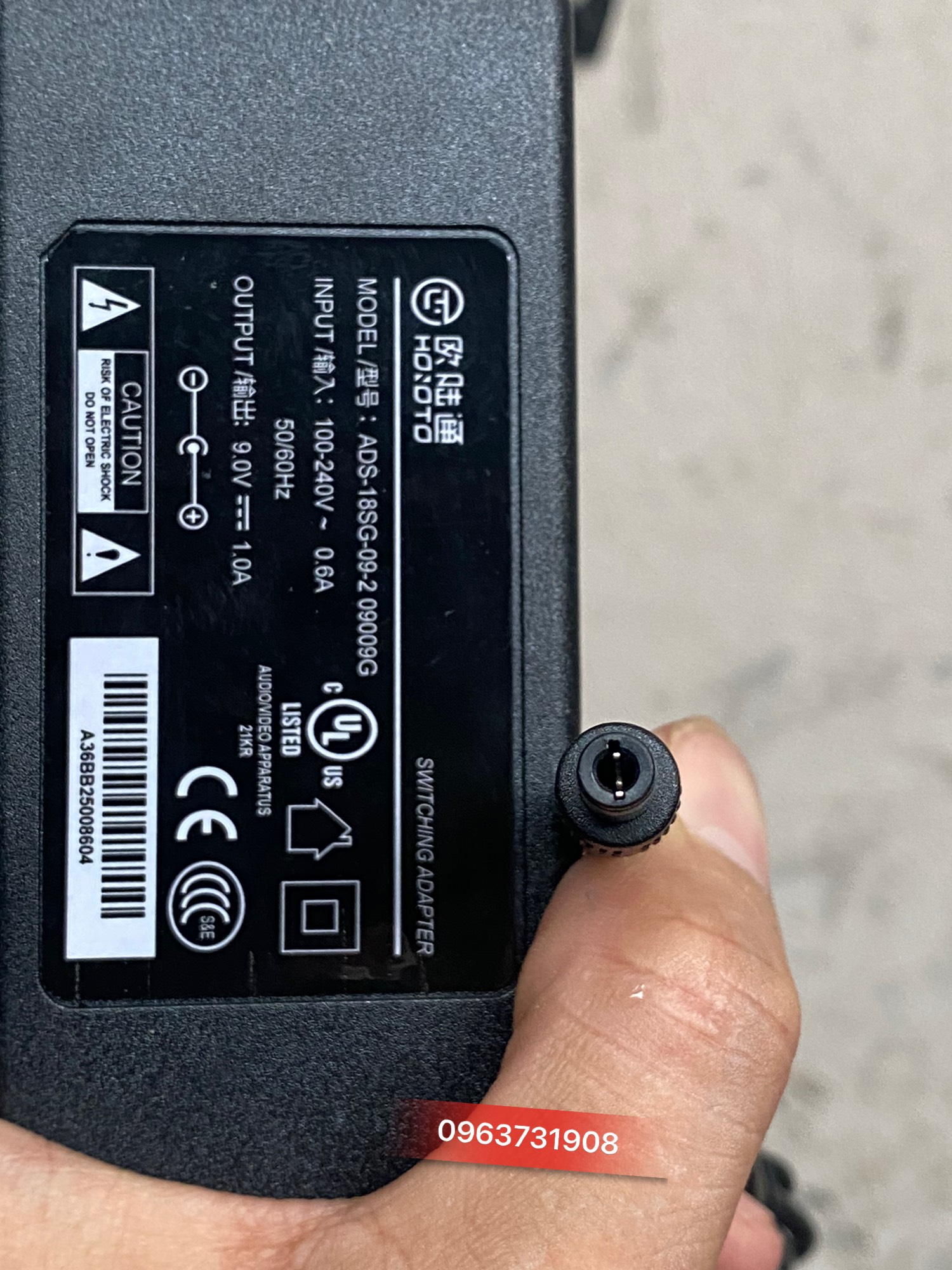Dây sạc máy PAX D210 9V 1A cao cấp
