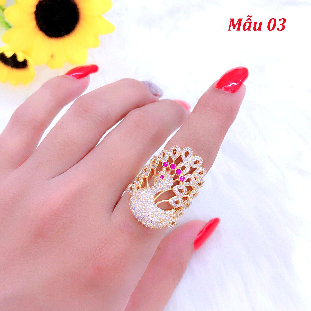 Nhẫn Nữ Chạm Hình Chim Công - Trẻ Trung - Xinh Xắn [ Shop Sẽ Liên Hệ Lấy Mẫu Theo Yêu Cầu ]