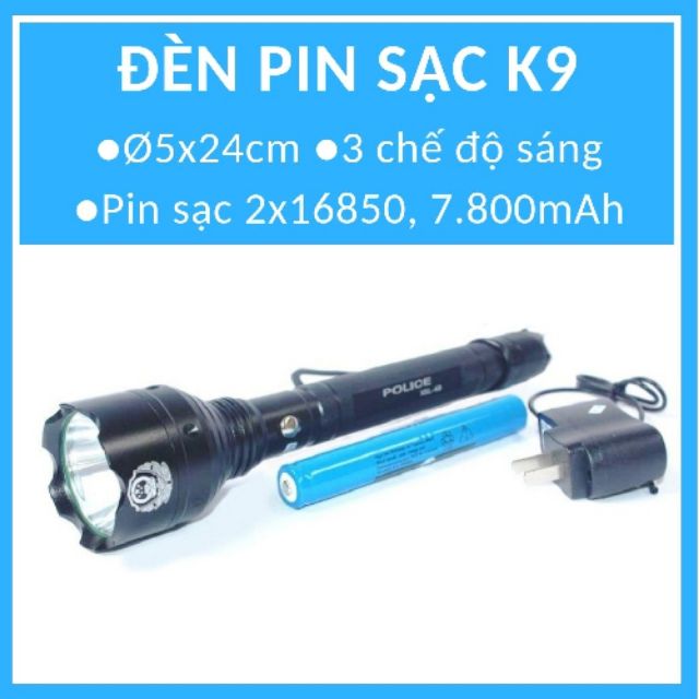 Đèn Pin Siêu Sáng Swat K192 - Pin Tự Sạc Siêu Bền