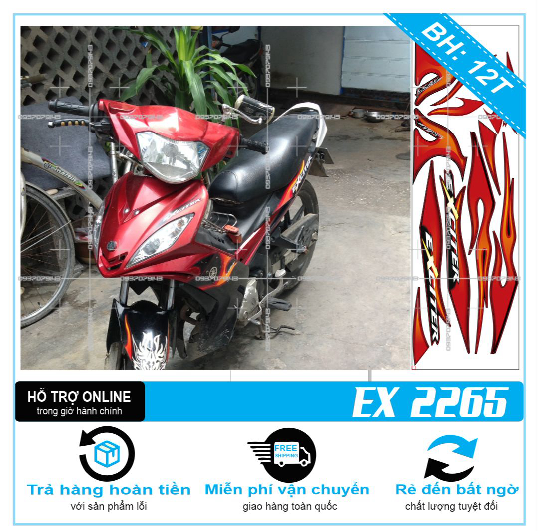 TEM XE EXCITER 2007 (TEM RỜI EX 2007) LỬA GIỐNG ZIN