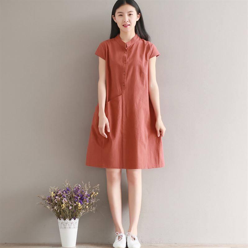 Váy Bầu Nâu Đất Cổ Tàu