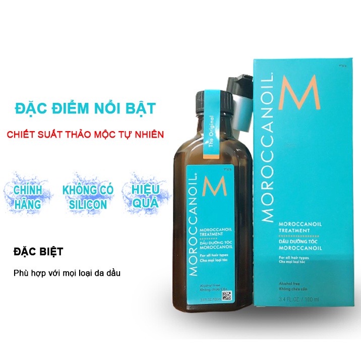 Tinh Dầu Dưỡng Tóc Moroccanoil 100ML  Giúp tóc bóng mượt và phục hồi tóc hư tổn - 𝗠𝗮𝗺𝗮𝗽𝘂𝗸𝗮