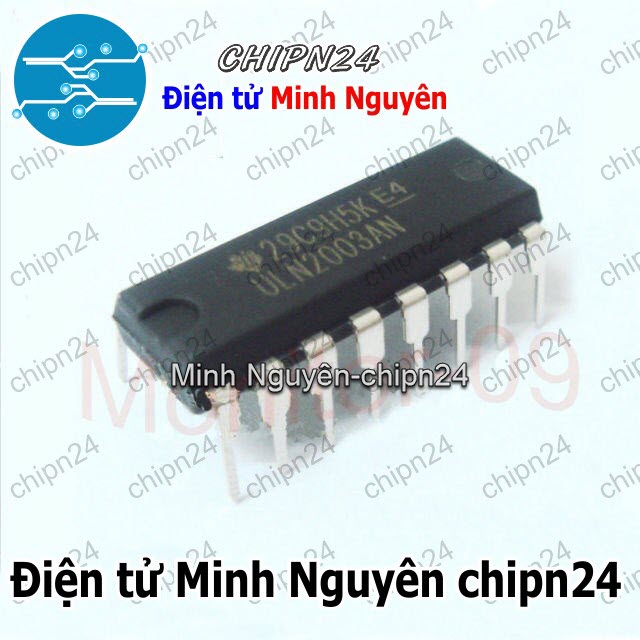 [4 con] (DIP) IC ULN2003 DIP-16 (ULN2003AN ULN2003APG) (IC 7 Cổng đệm đảo) - HH000397