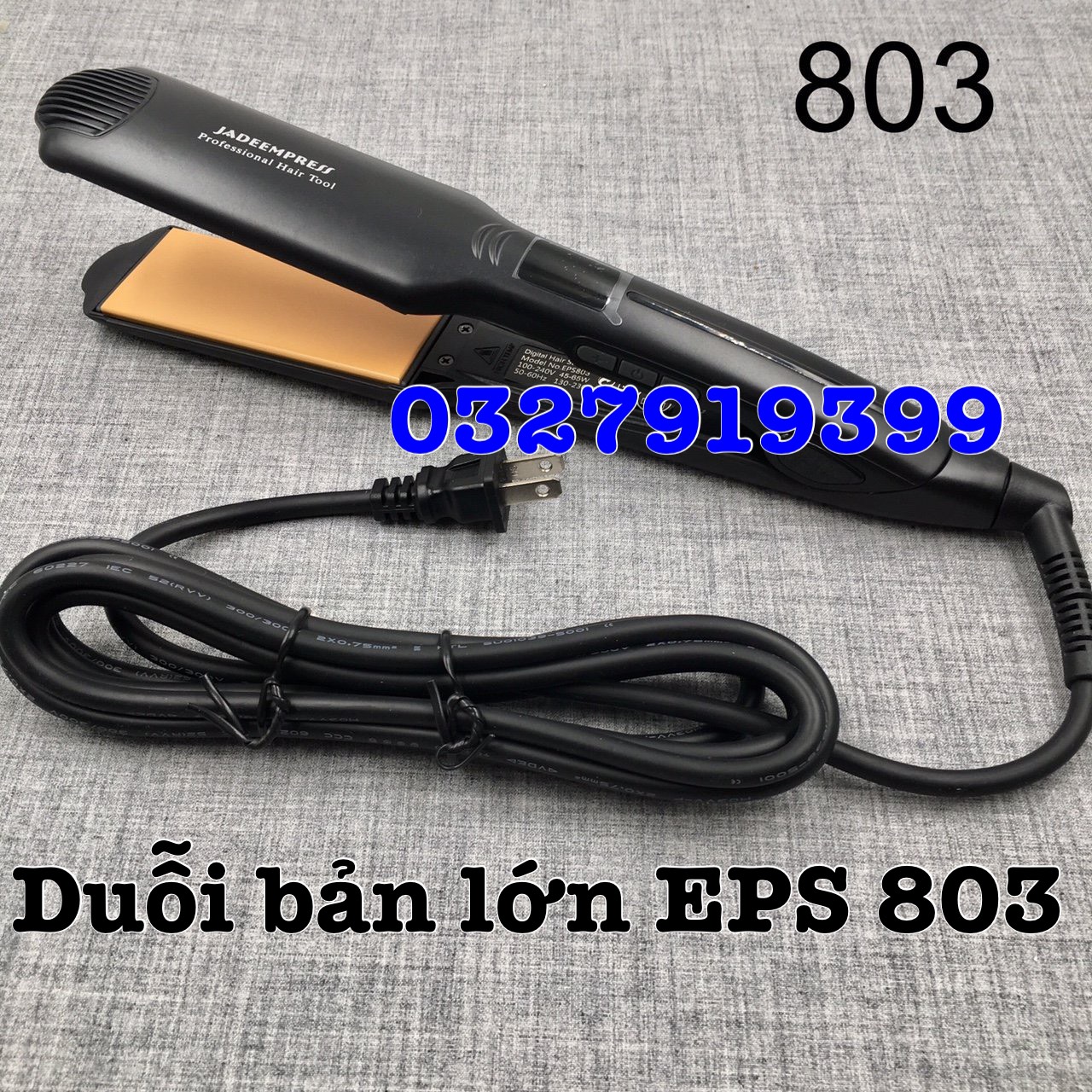 Máy Duỗi Tóc Cao Cấp JADEEMPRESS 803 Bản Lớn 4.5cm Chống Dính Ceramic Màn Hình LCD Tiện Dụng Cho Làm Thẳng Uốn Xoăn Cụp