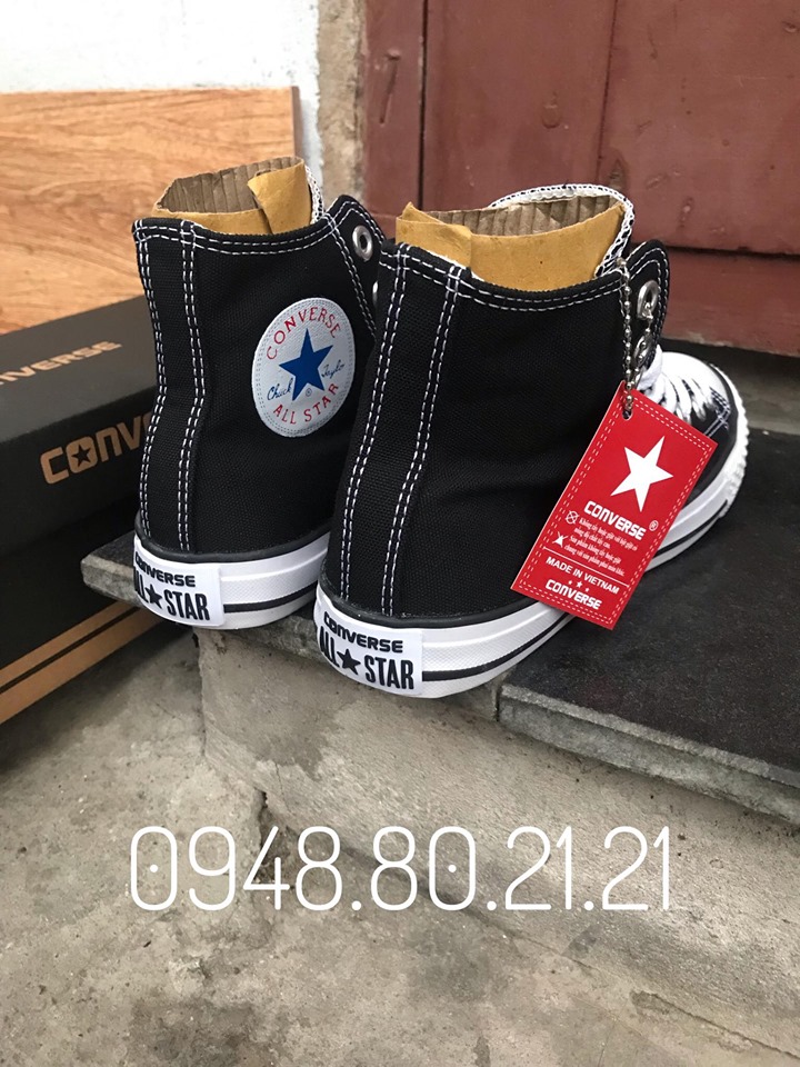 GIÀY CONVERSE ĐEN CAO CỔ (Full box, tag)