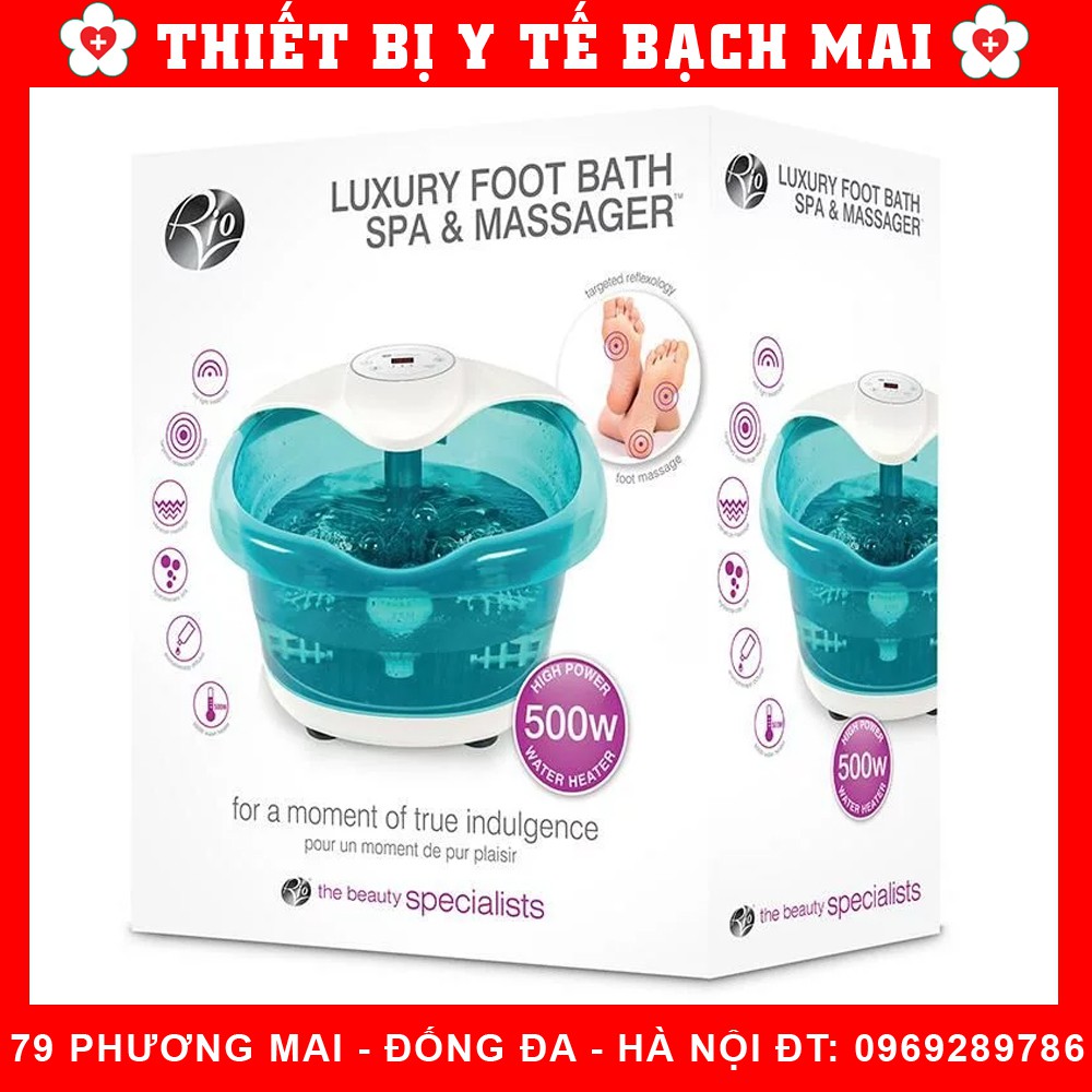 Bồn Ngâm Chân Massage Rio FTBH5 [Nhập Khẩu Anh Quốc + 02 Thảo Dược Ngâm Chân]