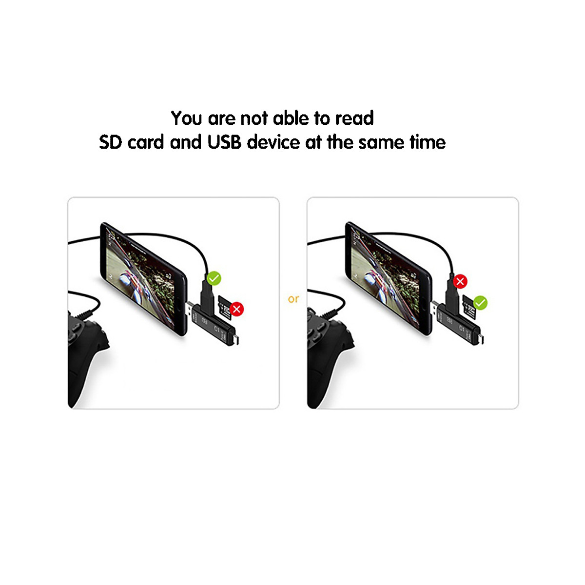 Đầu đọc thẻ - Reader OTG Smart 3in1 USB/MicroUSB/Type-C (MicroSD)
