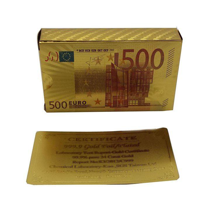Bộ Bài Tây Mạ Vàng Hình Dolar, Euro Tiện Dụng