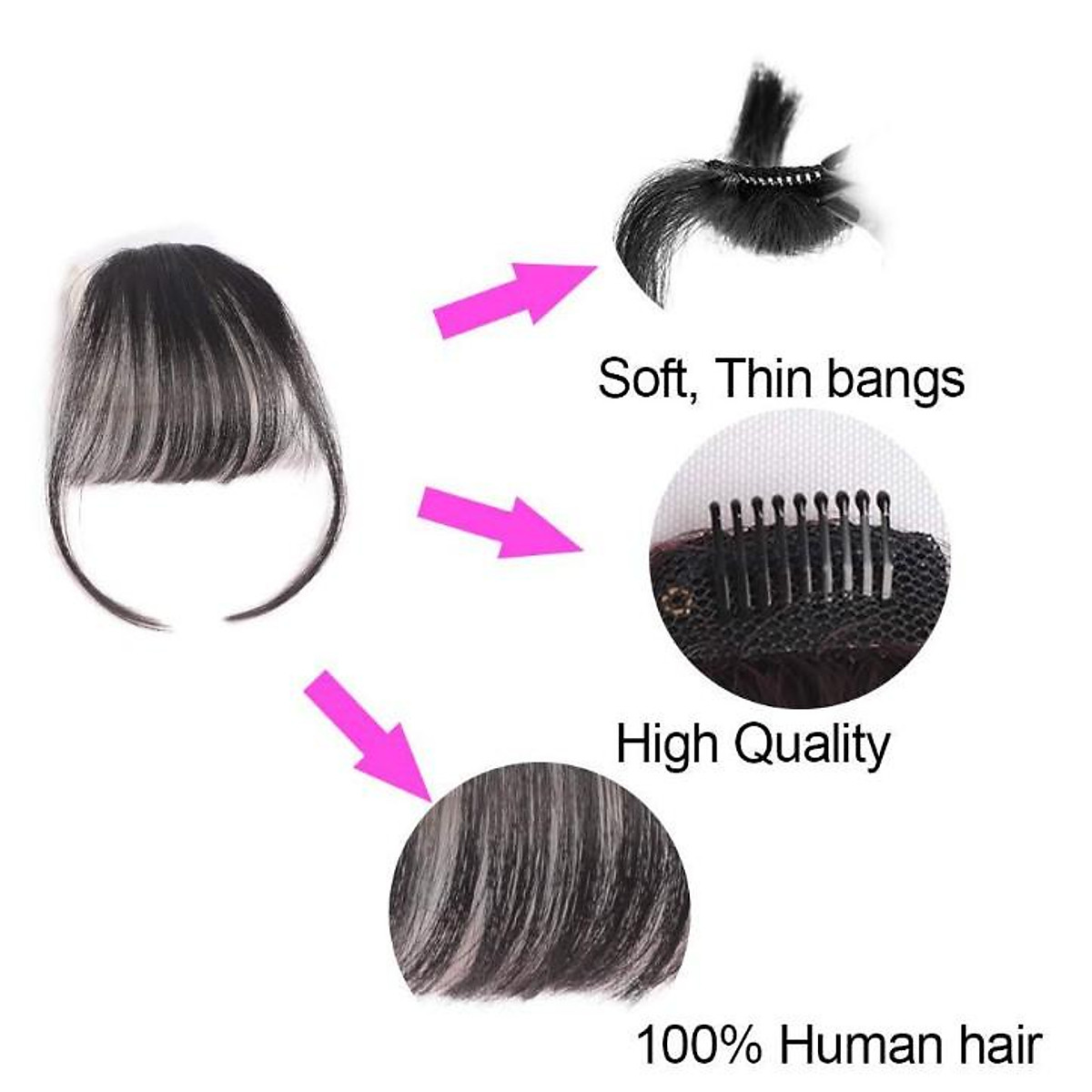 Kẹp bấm tóc giả dùng để cố định tóc(30 cái)