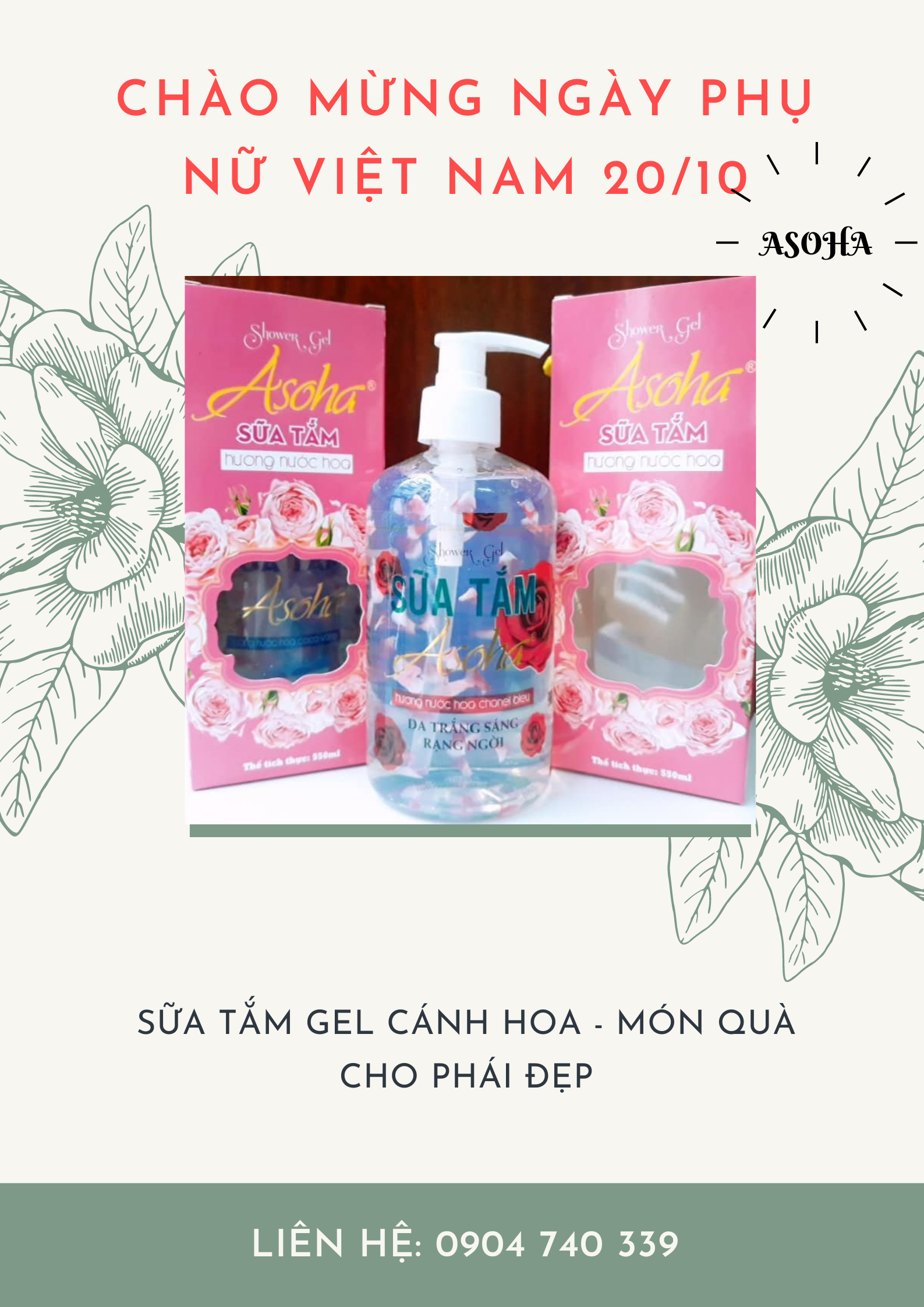 [HCM]SỮA TẮM TẨY TẾ BÀO GEL CÁNH HOA
