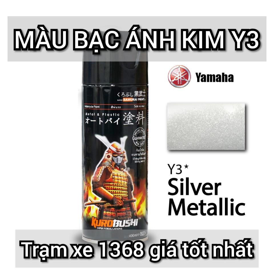 SƠN SAMURAI CHAI SƠN XỊT MÀU BẠC ÁNH KIM Y3 400ML