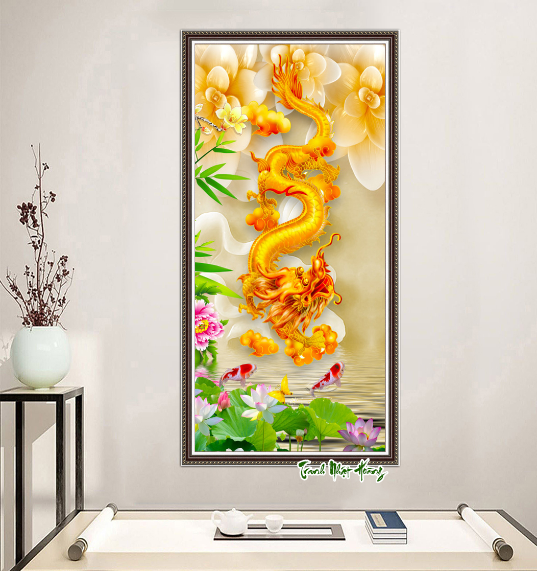 Tranh dán tường Rồng, Hổ, Phượng Hoàng