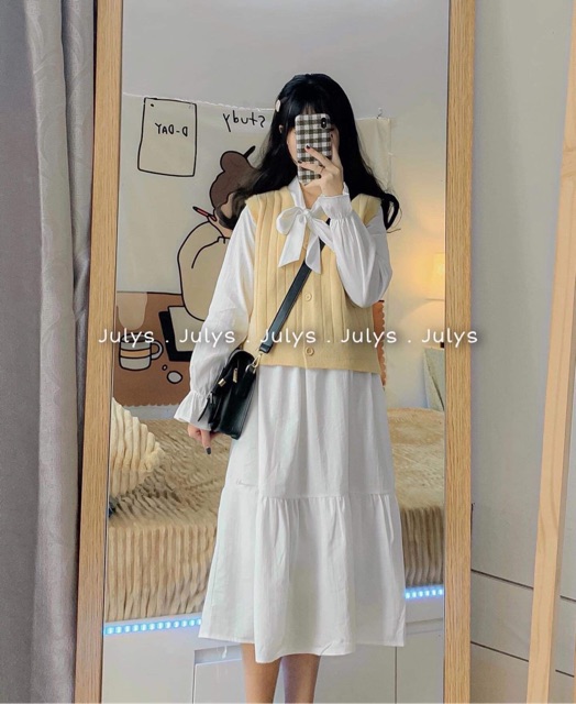 Váy đuôi cá cổ nơ HSU0121