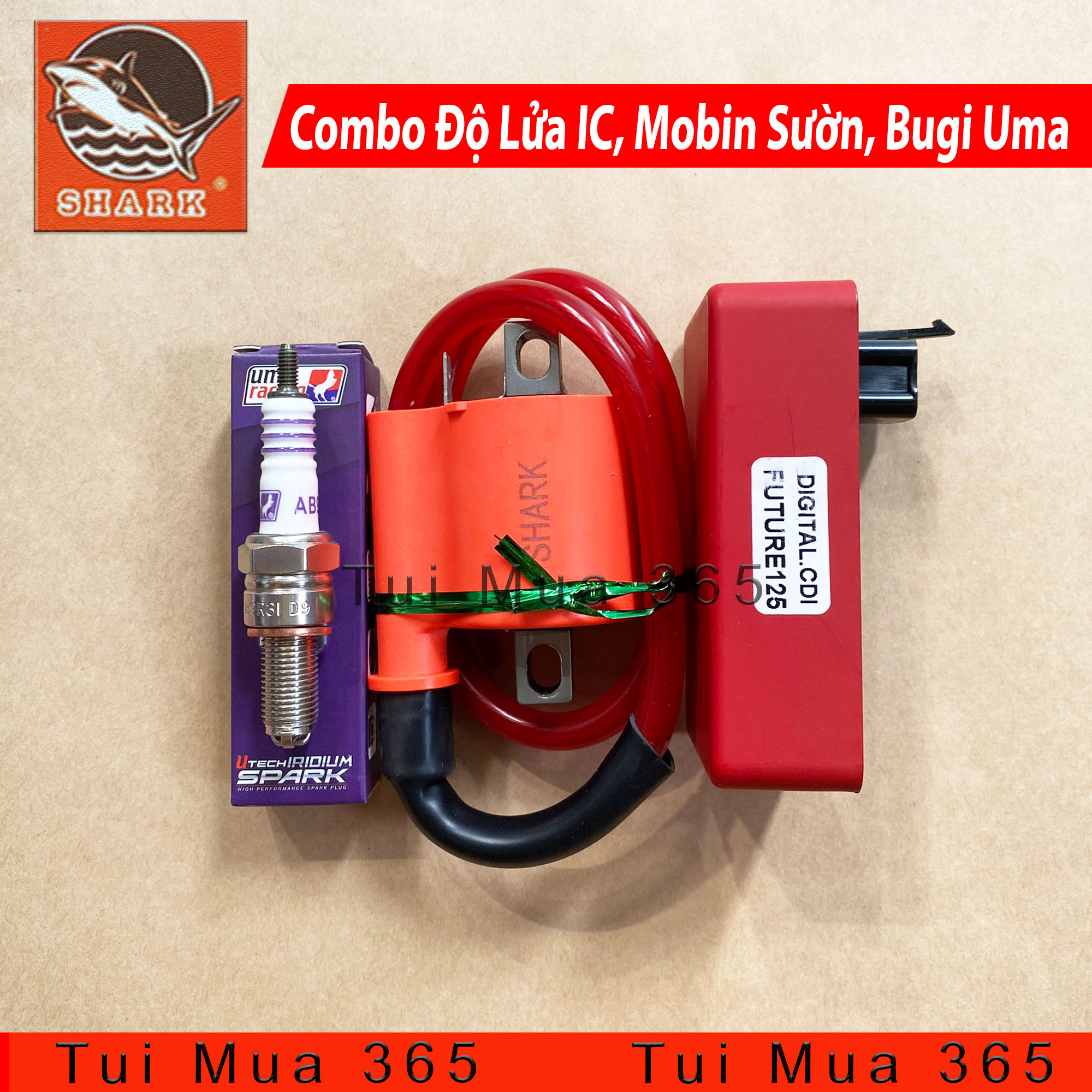 Combo Độ dàn lửa IC, Mobin, Bugi Uma cho Wave Alpha 110, Blade 110, Future 125