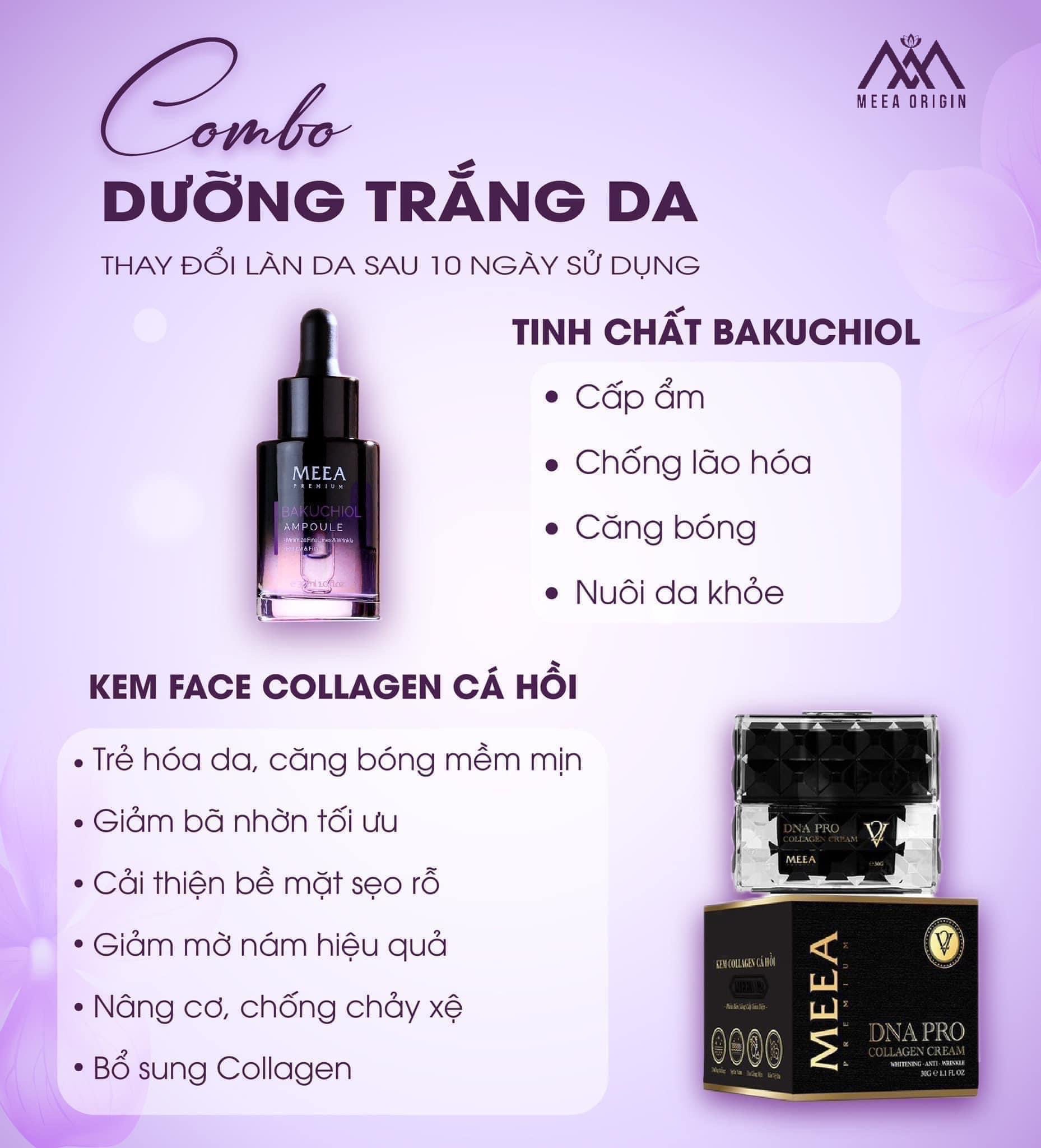 [ Mẫu lớn] Combo Kem Face Cá Hồi PLUS Và Tinh Chất BAKUCHOIL Meea