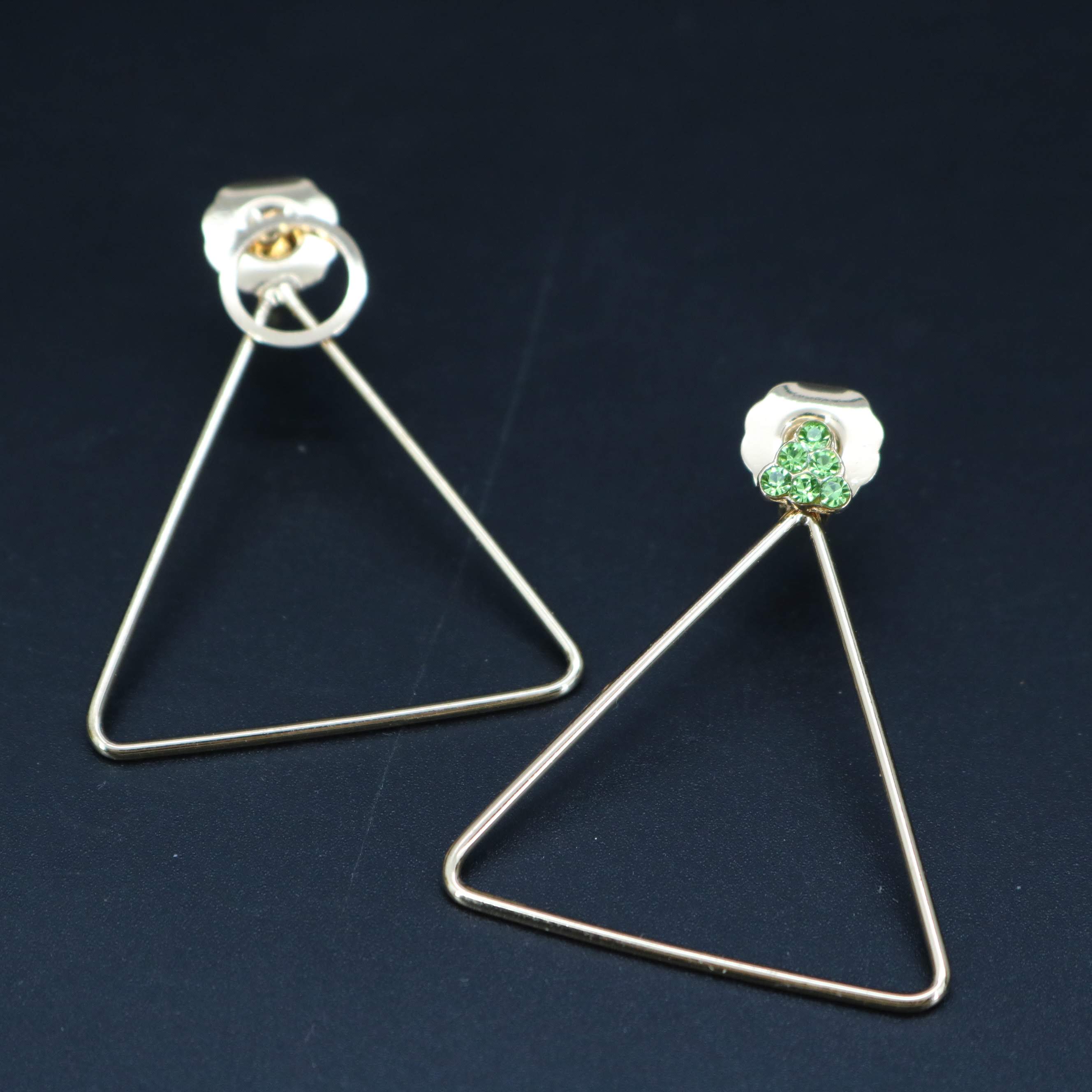 Bông tai tam giác lệch bất đối xứng - B465