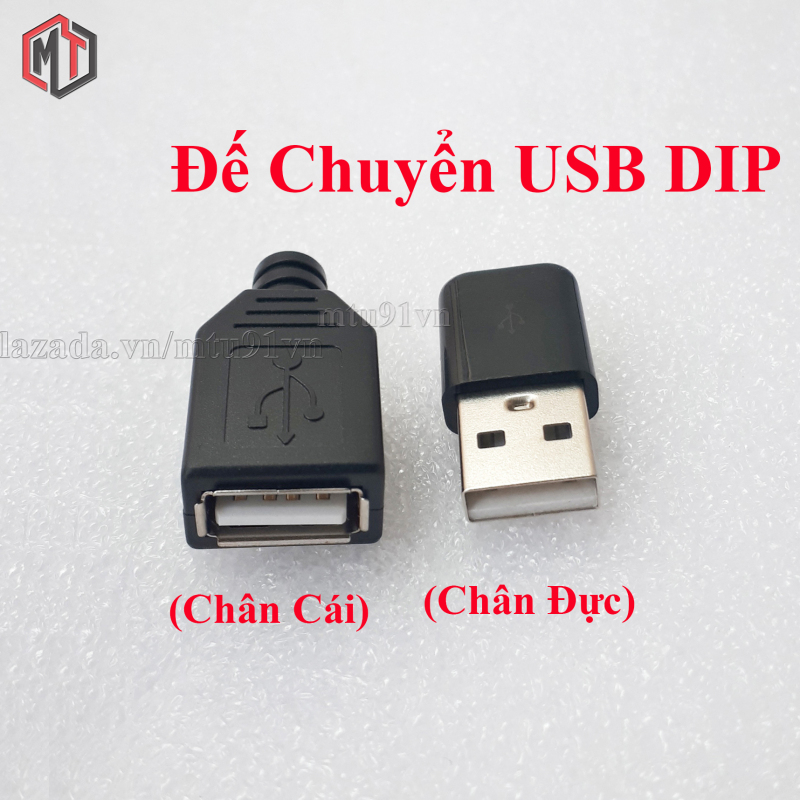 Combo 5 cái - Đế ra chân cổng USB Đực - Cái (USB DIP)