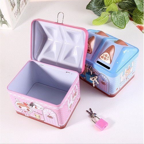 Két sắt mini hình ngôi nhà cho bé