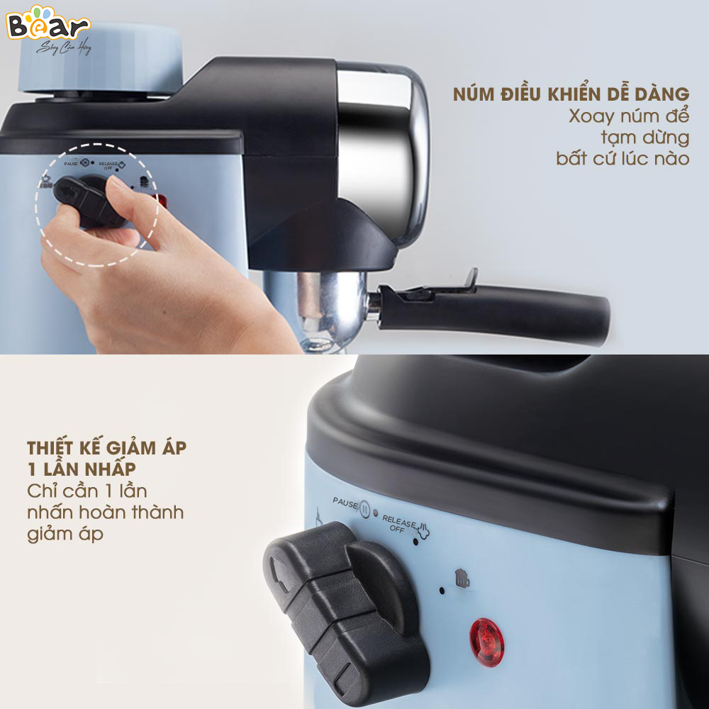 Máy Pha Caphe Bear Tự Động Pha Cafe, Pha Espresso Phong Cách  Ý CF-B02V1