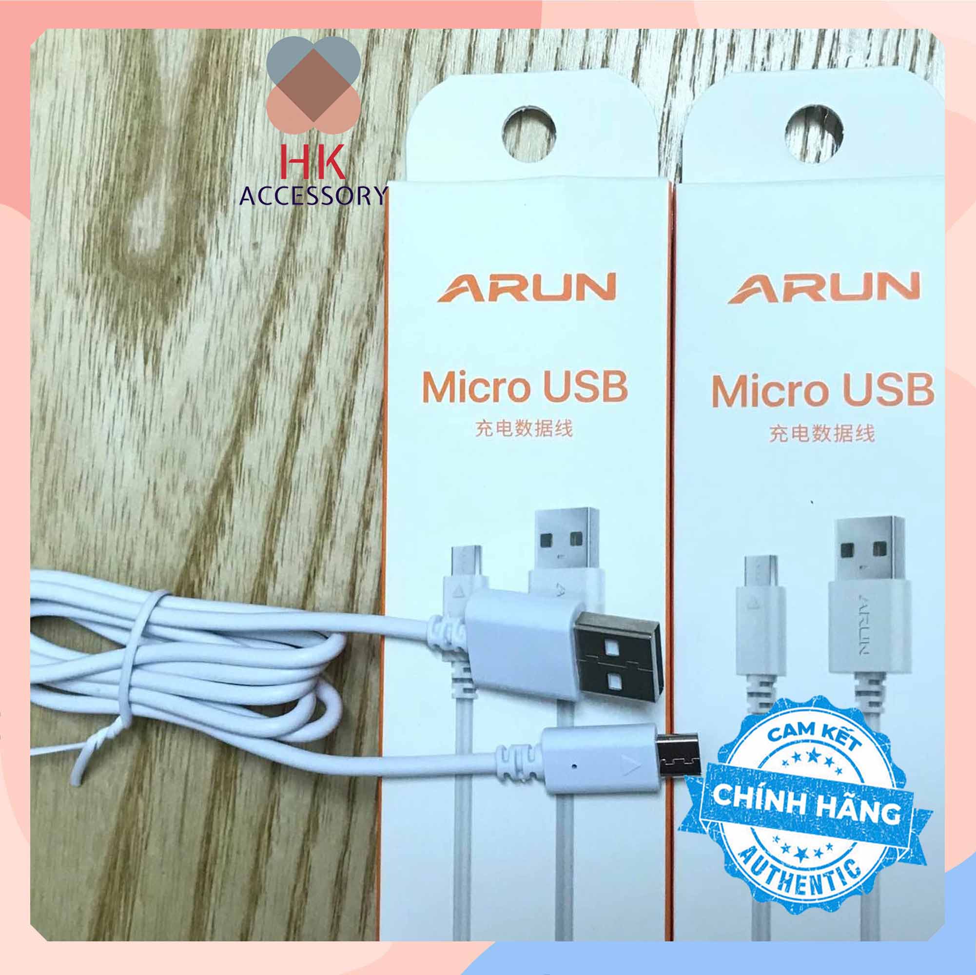 Cáp sạc ARUN 8600 chuẩn Micro USB Hàng chính hãng