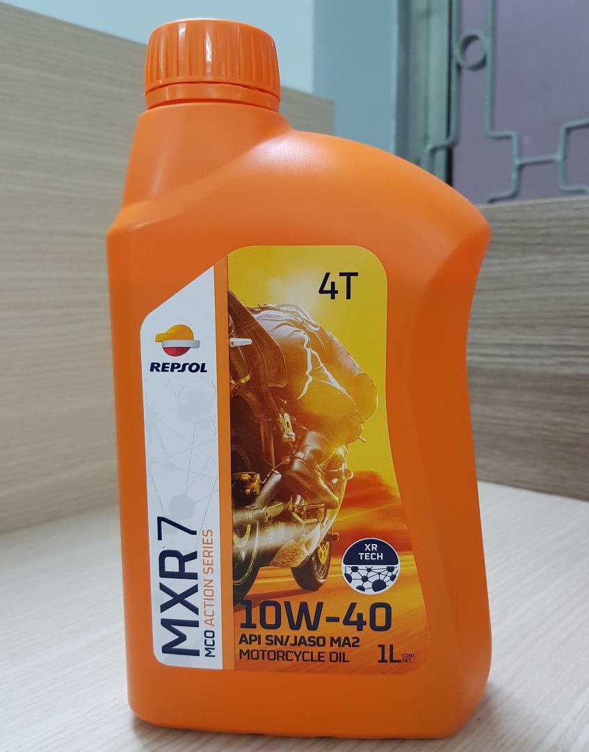 [HCM]Nhớt xe số Repsol Moto MXR 7 4T 10W40 1L (Mẫu Mới}