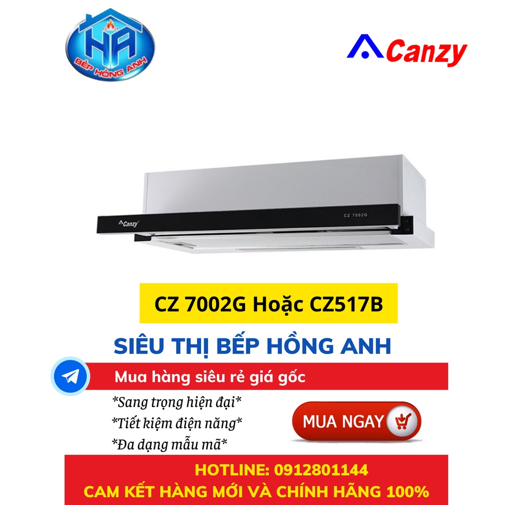 Máy hút mùi cao cấp canzy model cz 7002g hoặc cz517b công nghệ hiện đại phù hợp trong gia đình - hàng chính hãng