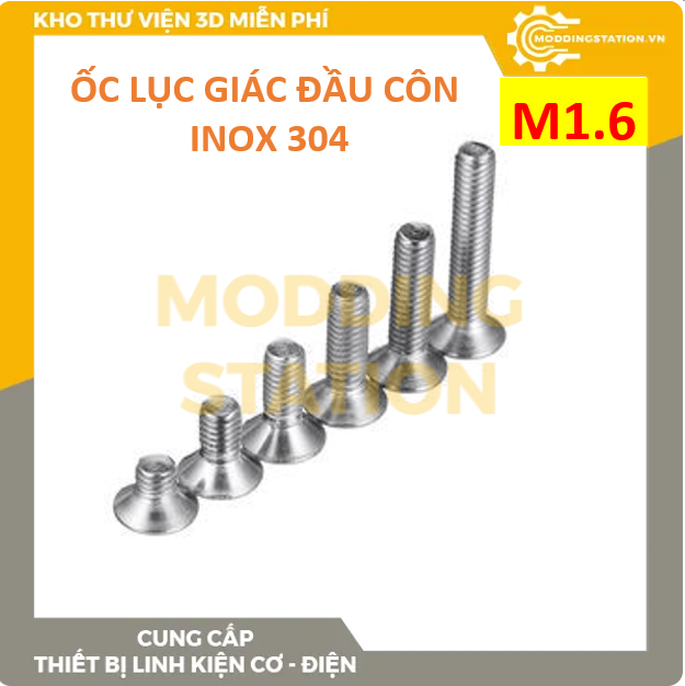 Socket countersunk head screw sus 304 size m1.6mm