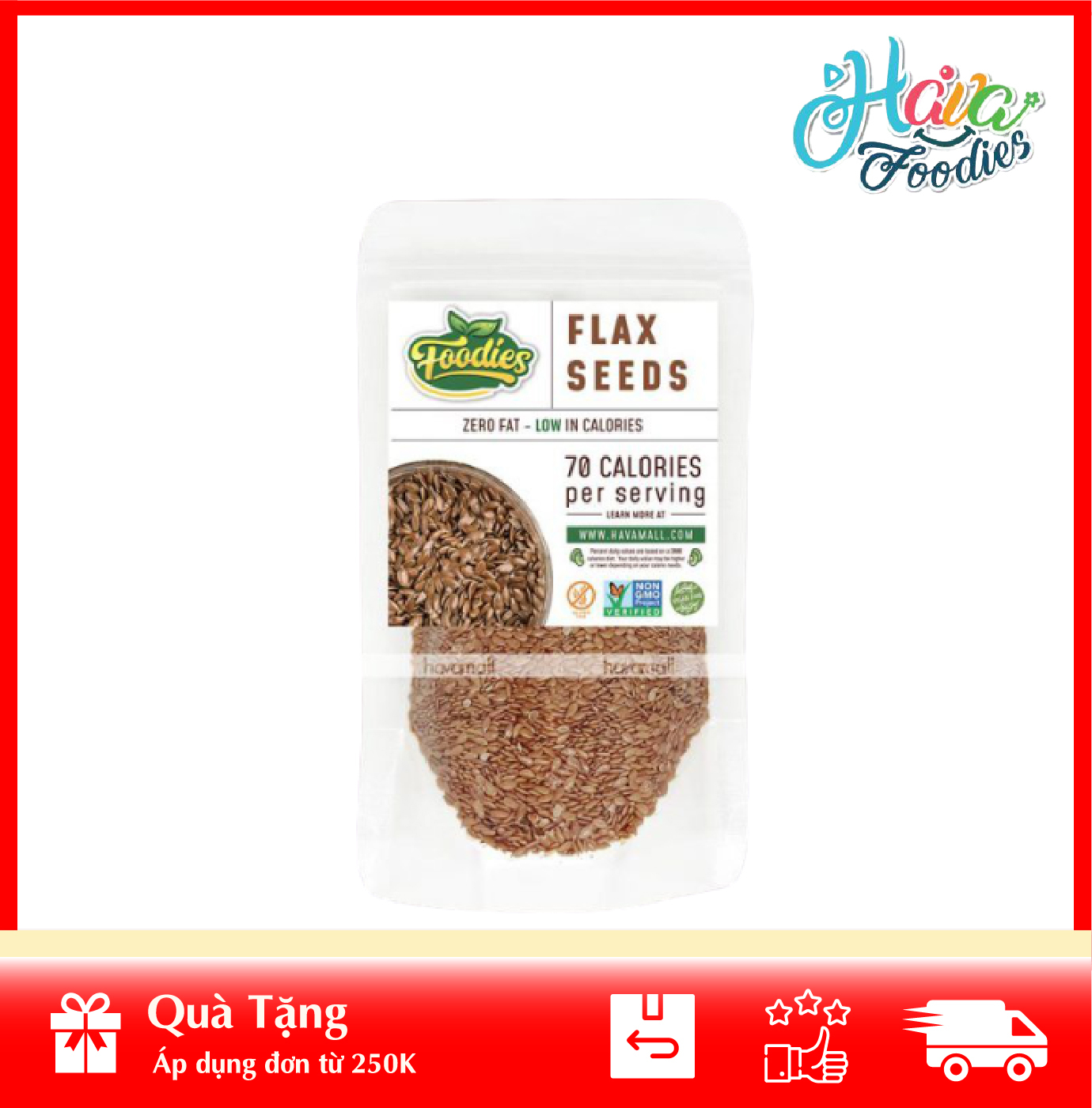 [HÀNG CÔNG TY NHẬP KHẨU] Hạt Lanh Nâu Havafoodies
