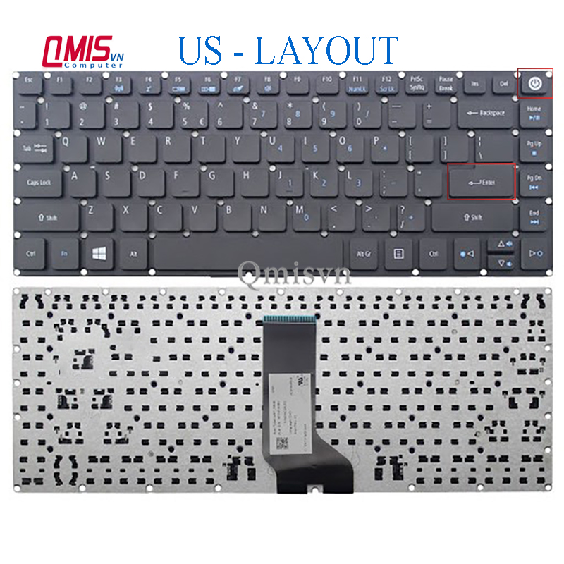 Bàn phím laptop Acer Aspire E5-422, E5-422G, E5-432, E5-473, E5-473G, E5-473T, E5-473TG, E5-475, E5-475G, E5-476 E5-476G