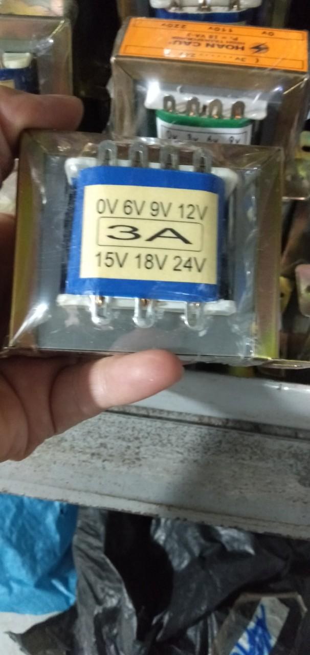 Biến áp 3A 0v 6v 9v 12v 15v 18v 24v