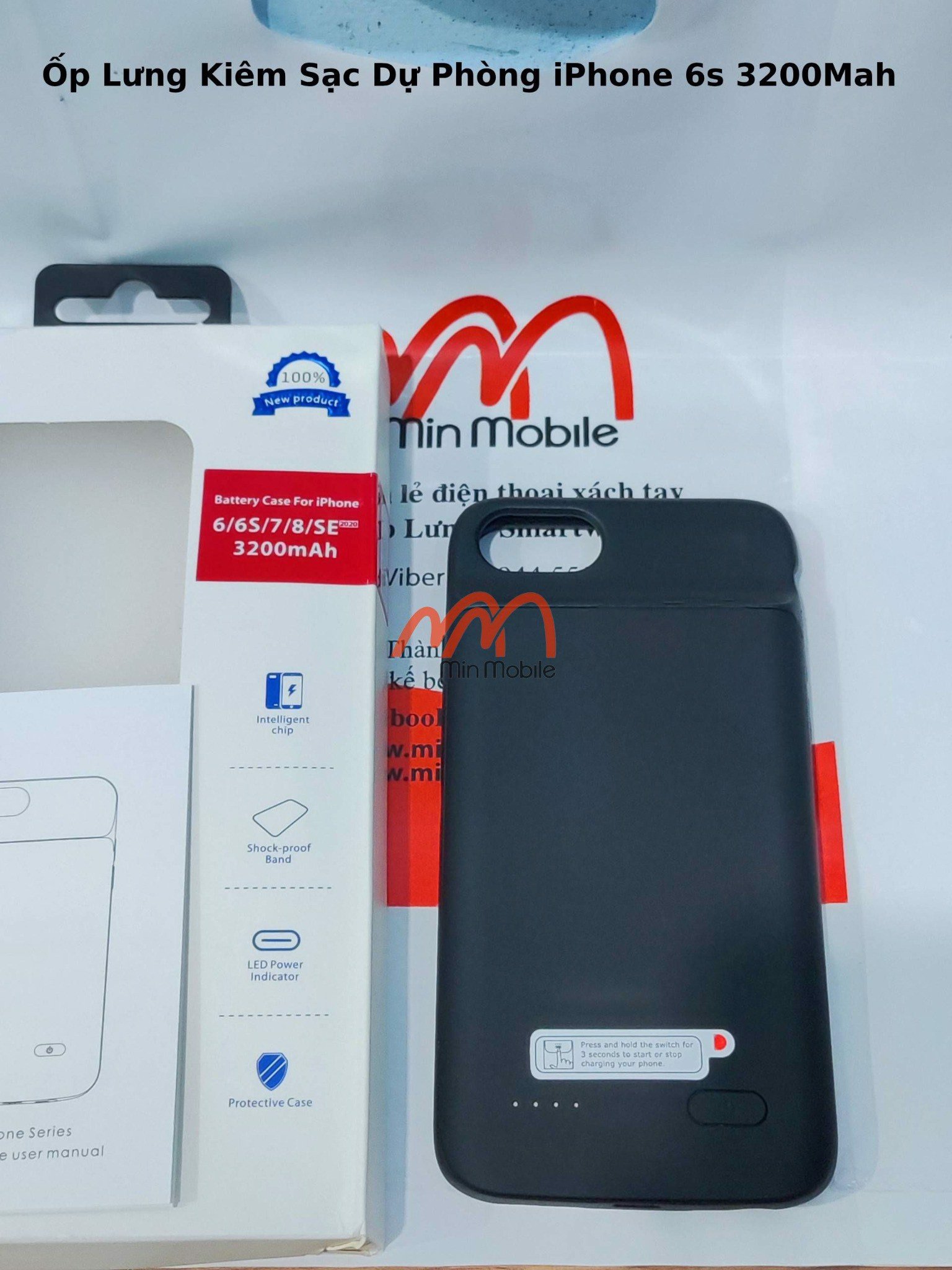 Ốp lưng kiêm sạc dự phòng iphone 6s 3200mah