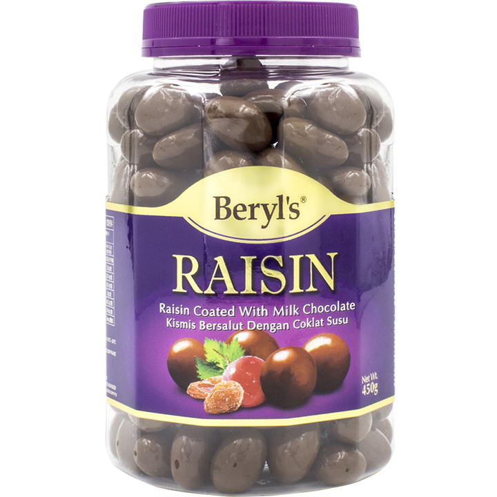 Chocolate Beryl's Raisin hủ 450gr (Socola sữa nhân Nho)