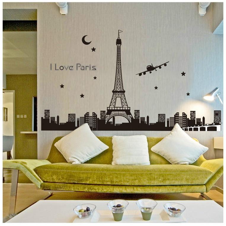 [HCM]Decal dán tường Dạ quang Paris AmyShop DDQ008