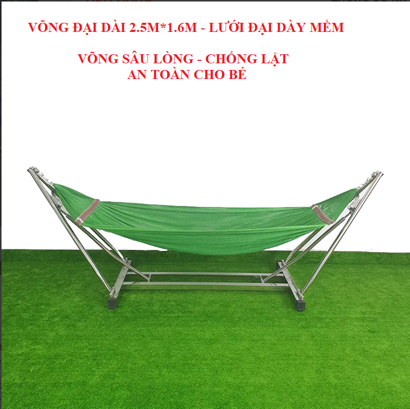 Võng đại 2.5m khổ 1.6m- nặng 1.35kg-võng lưới 2 lớp- võng lưới đại lòng sâu