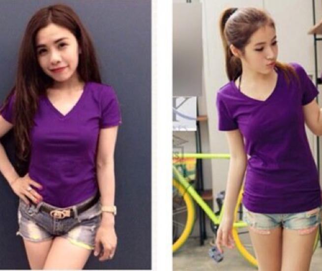 Áo thun body nữ cổ tim