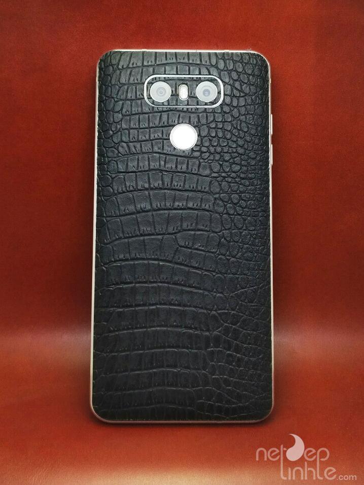 Ốp dán da điện thoai lg g6 – da bò thật 100% - chính hãng nét đẹp tinh tế