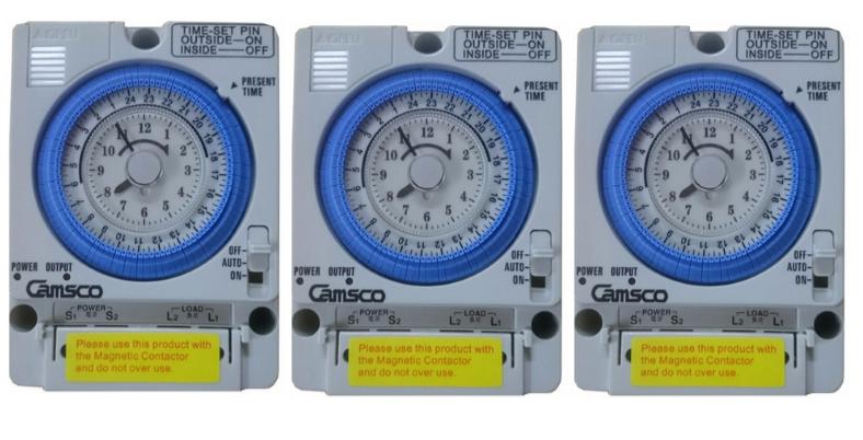 Combo 03 Timer Camsco 24h (Rơ le thời gian 24h camsco) TB35 kèm pin