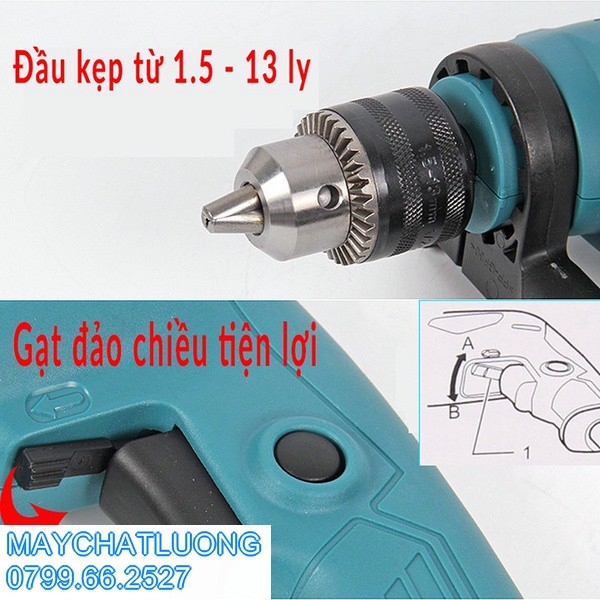 [HCM]MÁY KHOAN MAKTA HP1630 ĐẦU KẸP 13mm