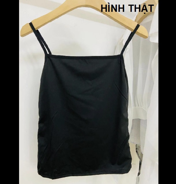 Áo thun trơn 2 dây trắng và đen C026