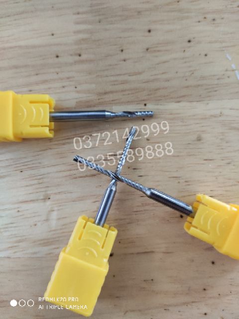 Mũi CNC xoắn 1 me 3.175 lưỡi 2mm