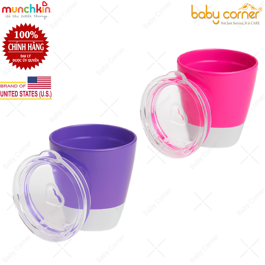 Bộ 2 cốc có nắp munchkin, cho bé từ 18 tháng