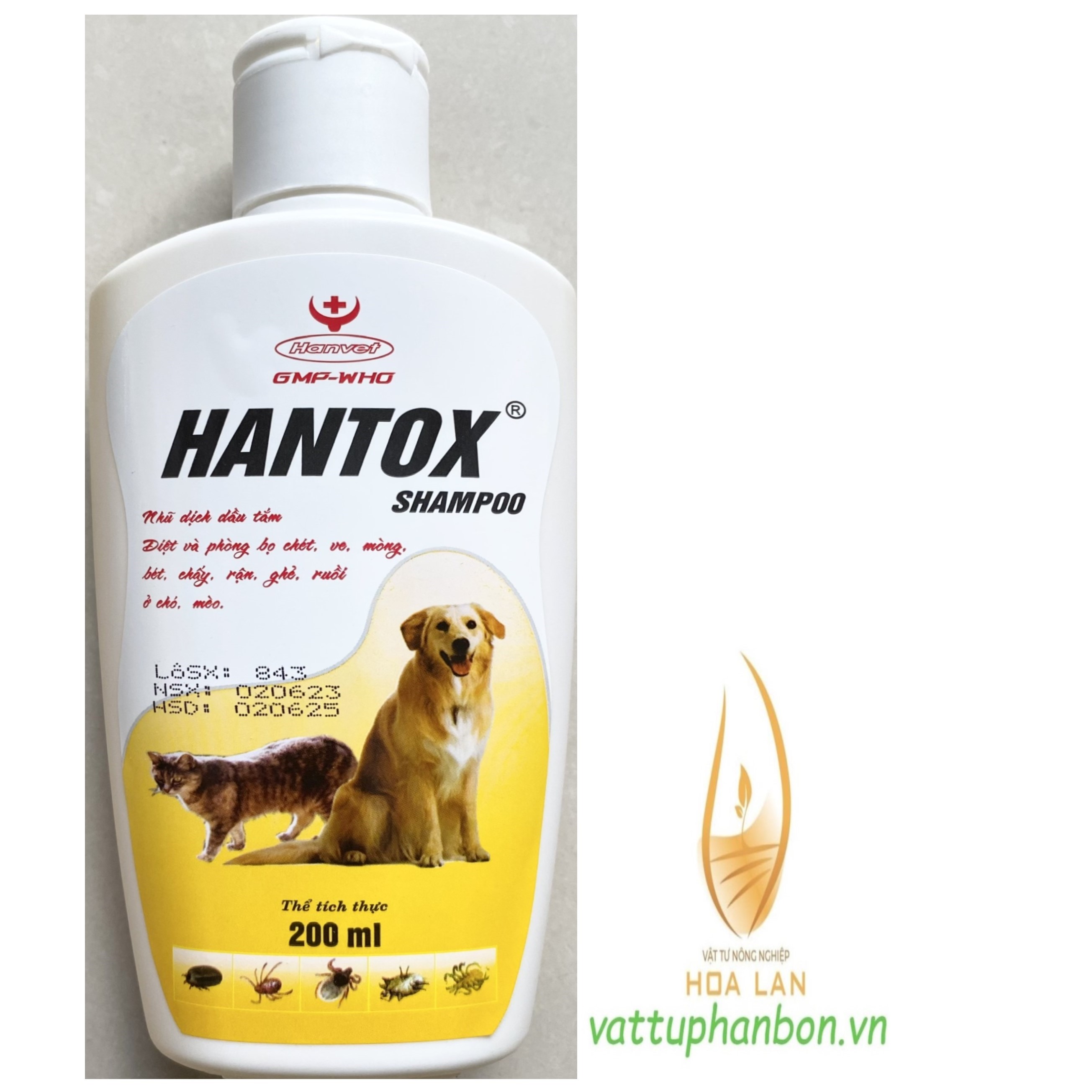 Hantox shampoo - dầu tắm chó, mèo - #065b# 200ml