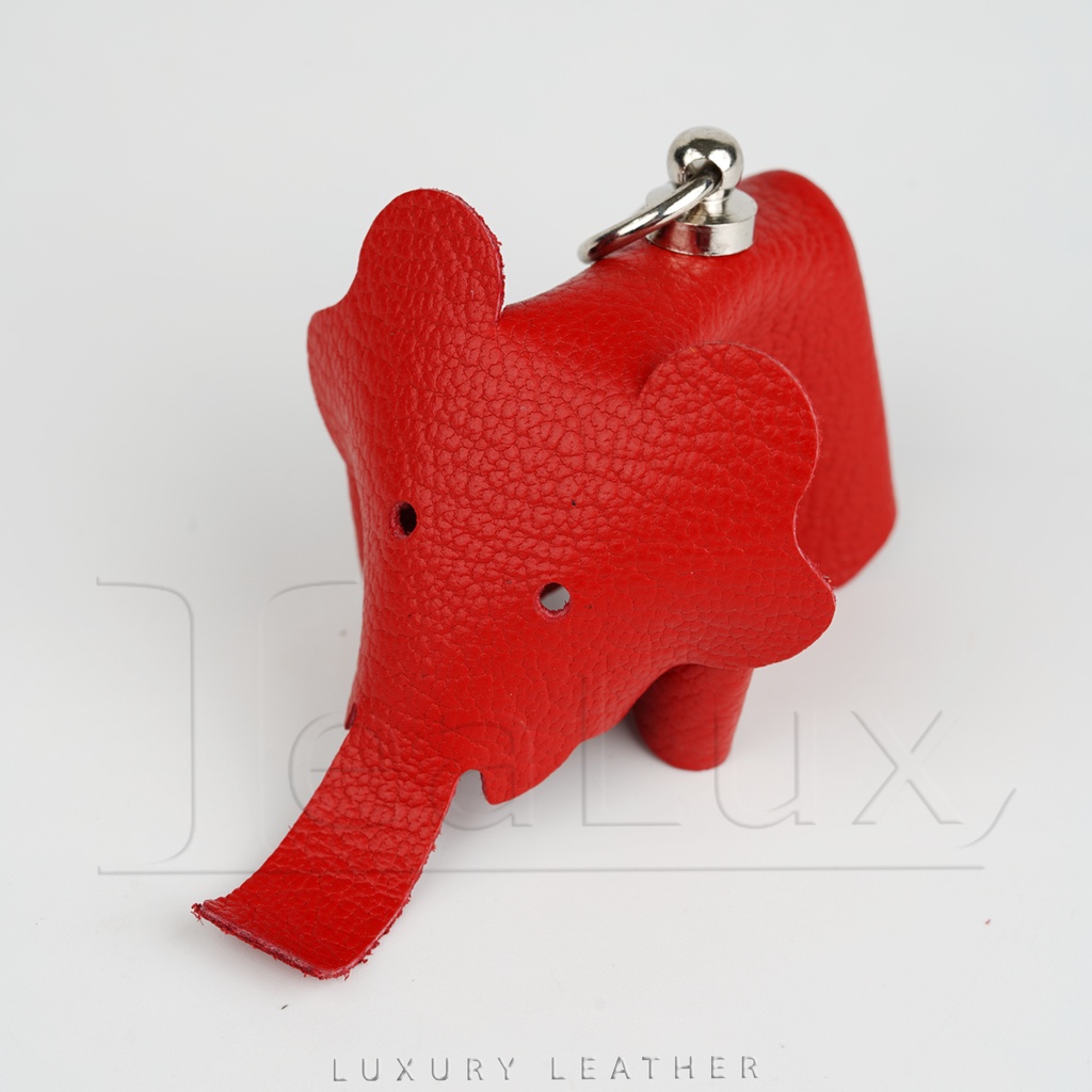 Móc Khóa Trang Trí Da Thật Hình Con Voi LEALUX ELEPHANT