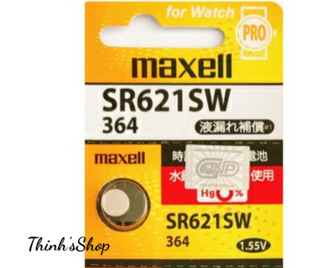 Pin đồng hồ Maxell SR621SW SR621 / 621 / 364 Hàng chính hãng Made in Japan