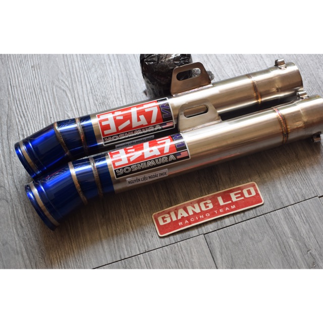 [HCM]lon pô độ không nỉ yoshimura miệng titan gắn mọi dòng xe