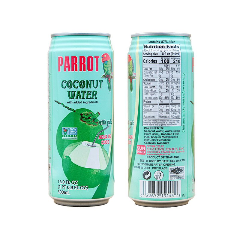 Nước dừa PARROT thơm ngon nguyên chất 500ml tiêu chuẩn xuất khẩu thị