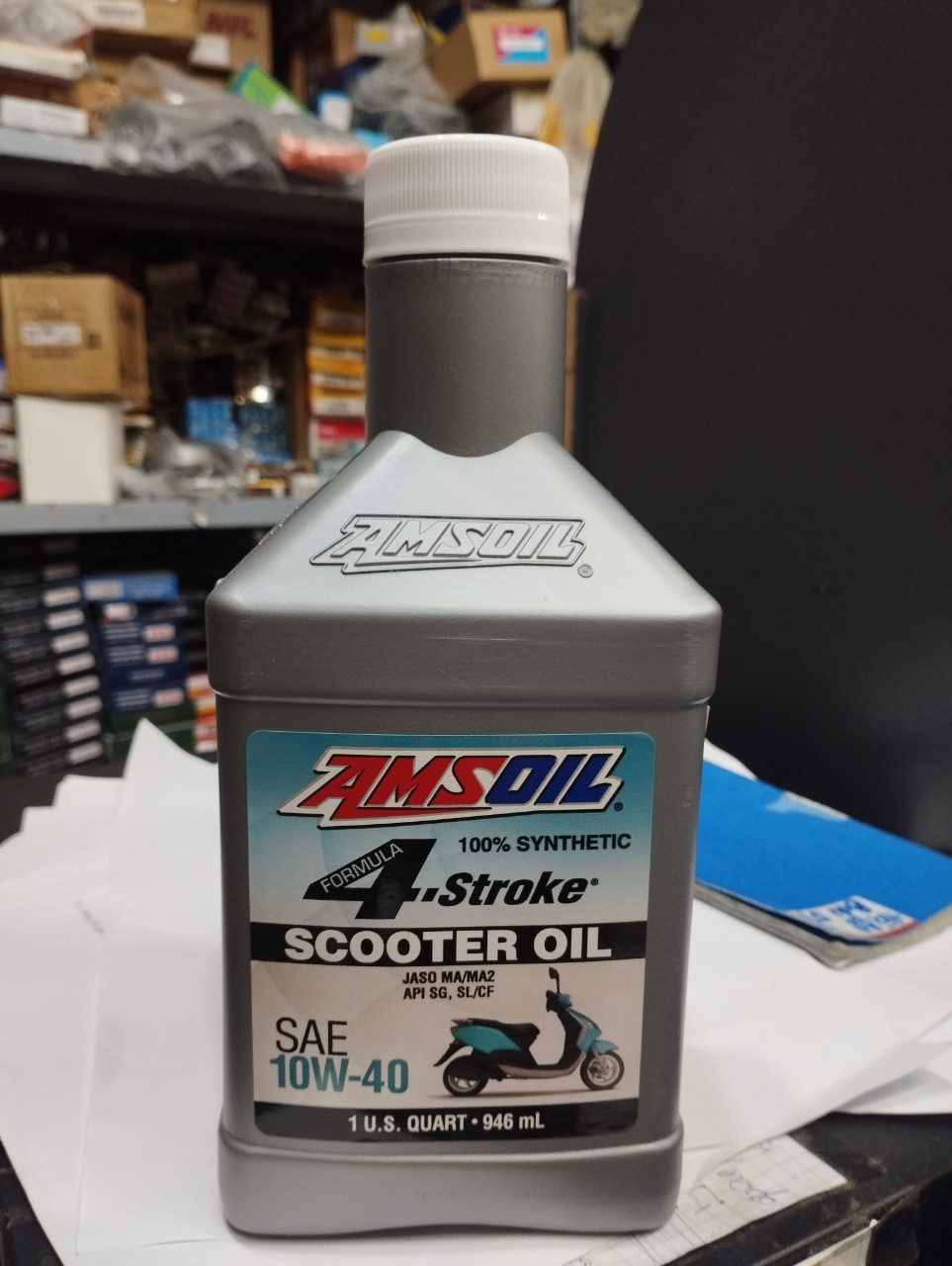 Nhớt amsoil 10w-40 4t jao ma/ma2 vs scooter