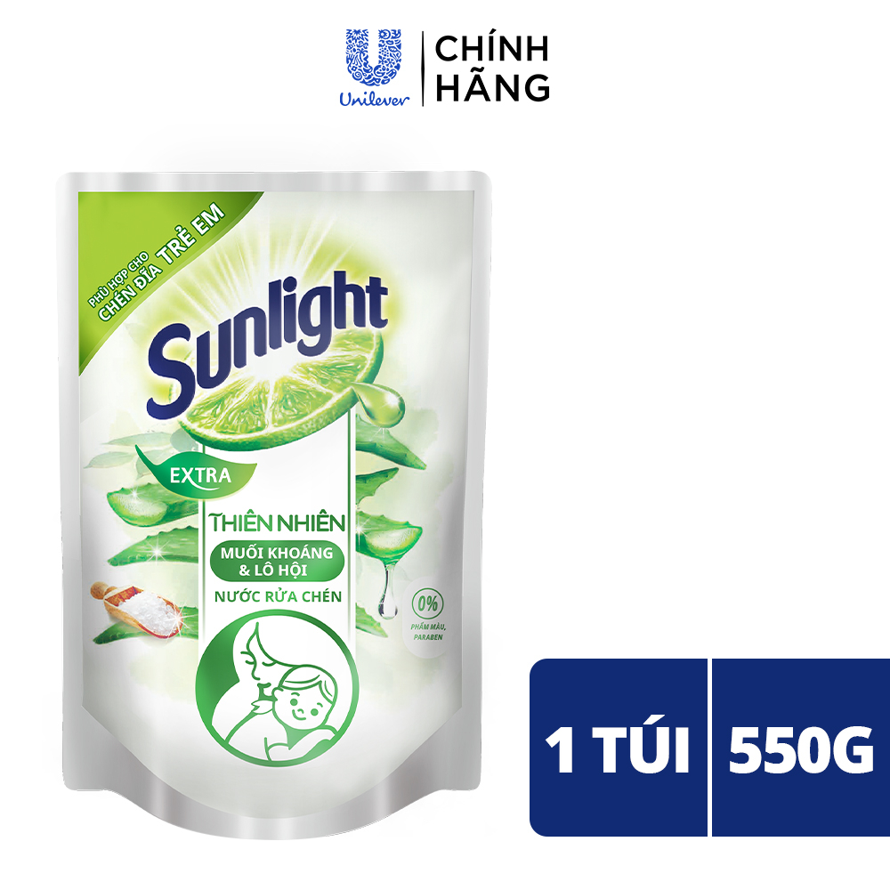 [HC GIFT] Túi nước rửa chén Sunlight 550g (mẫu ngẫu nhiên) - Tạp hóa Bát Muội