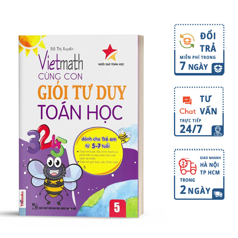 Vietmath - Cùng con giỏi tư duy toán học 5 (Tái bản 2020) - MCBooks