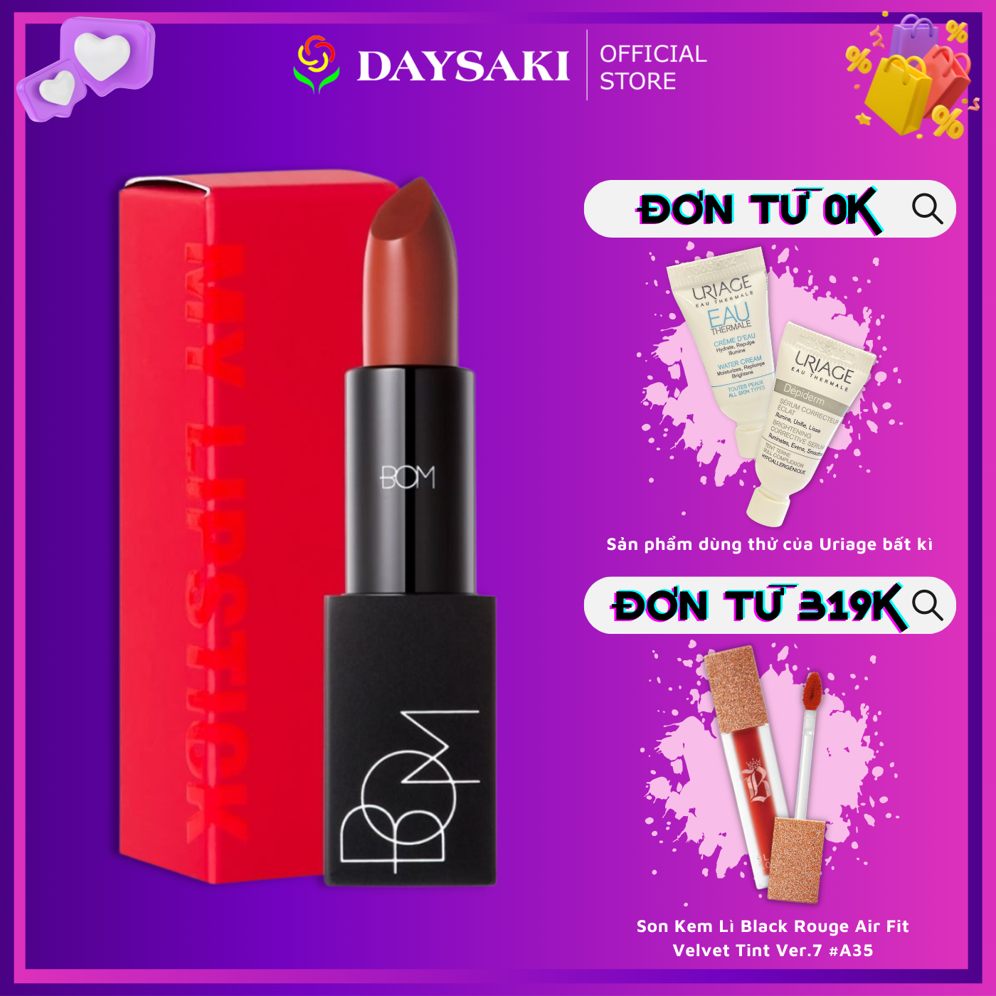 Bom son kem matt holic tint #809- my chily red